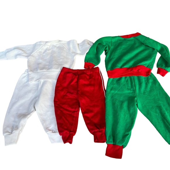 Vintage Lot Boys 2T Santa's Club Christmas & Fisher Price Baseball Outfits 90's - Picture 2 of 10